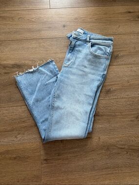 Zara cropped wide leg jeans